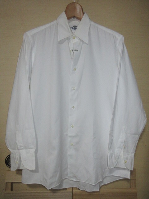 Maker's Shirt 鎌倉/鎌倉シャツ　BOWBELLS HOUSE/ボウベルズハウス　長袖ドレスシャツ　43-17　ホワイト単色　フレンチフロント　予備釦2ヶ_① 前面：全体