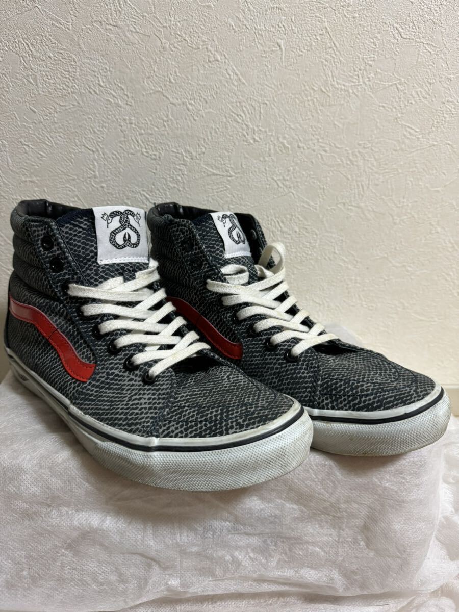 STUSSYVANS SK8-HI ステューシー バンズ 27.0 ヴァンズ コラボ 蛇 コブラ スネーク 柄 スケハイ スニーカー ハイカット