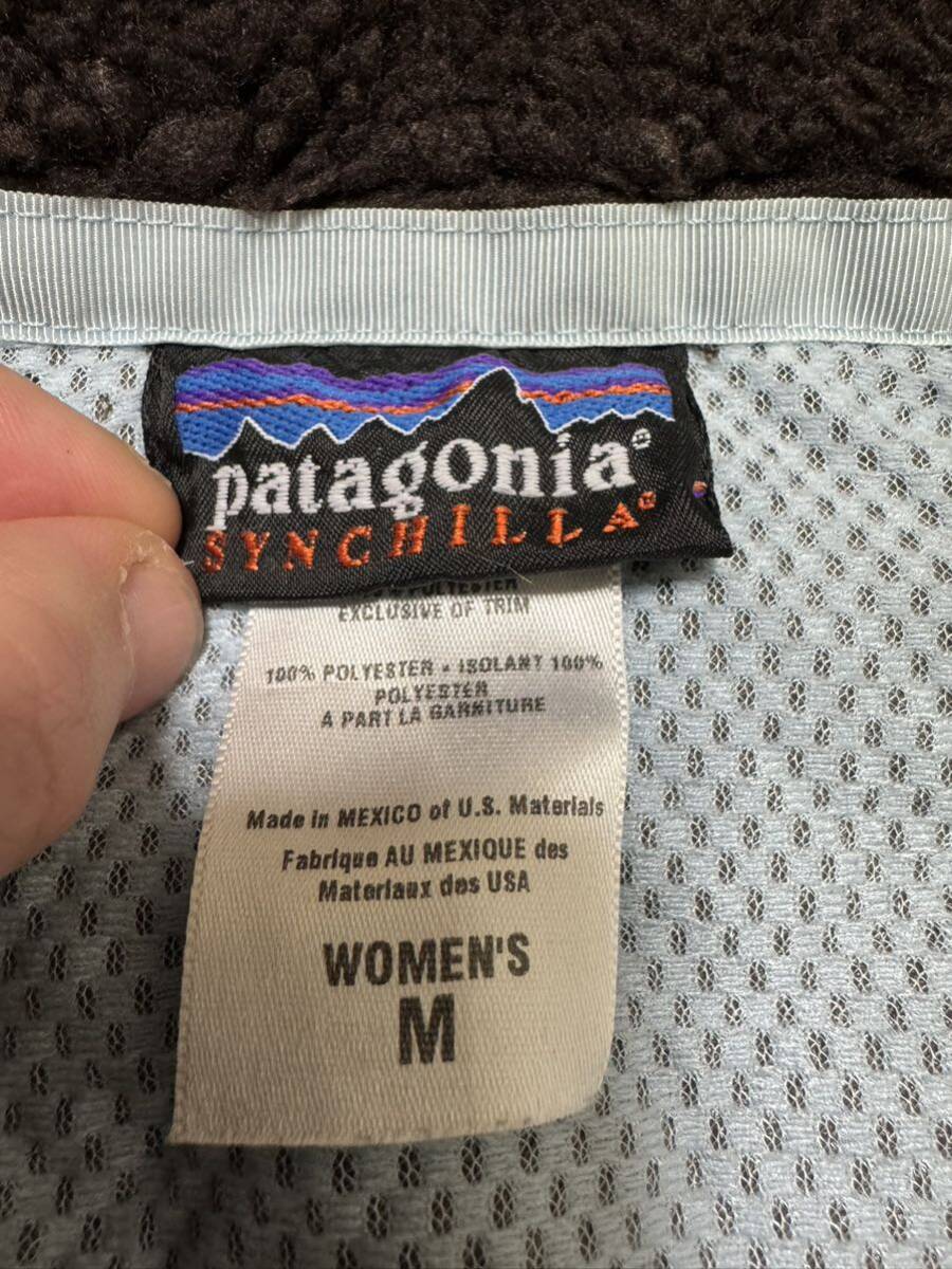 パタゴニア Patagonia SYNCHILLA シンチラ レトロXジャケット 23071F7 フリースジャケット レディースM ブラウン 茶色 フリース モコモコの画像5