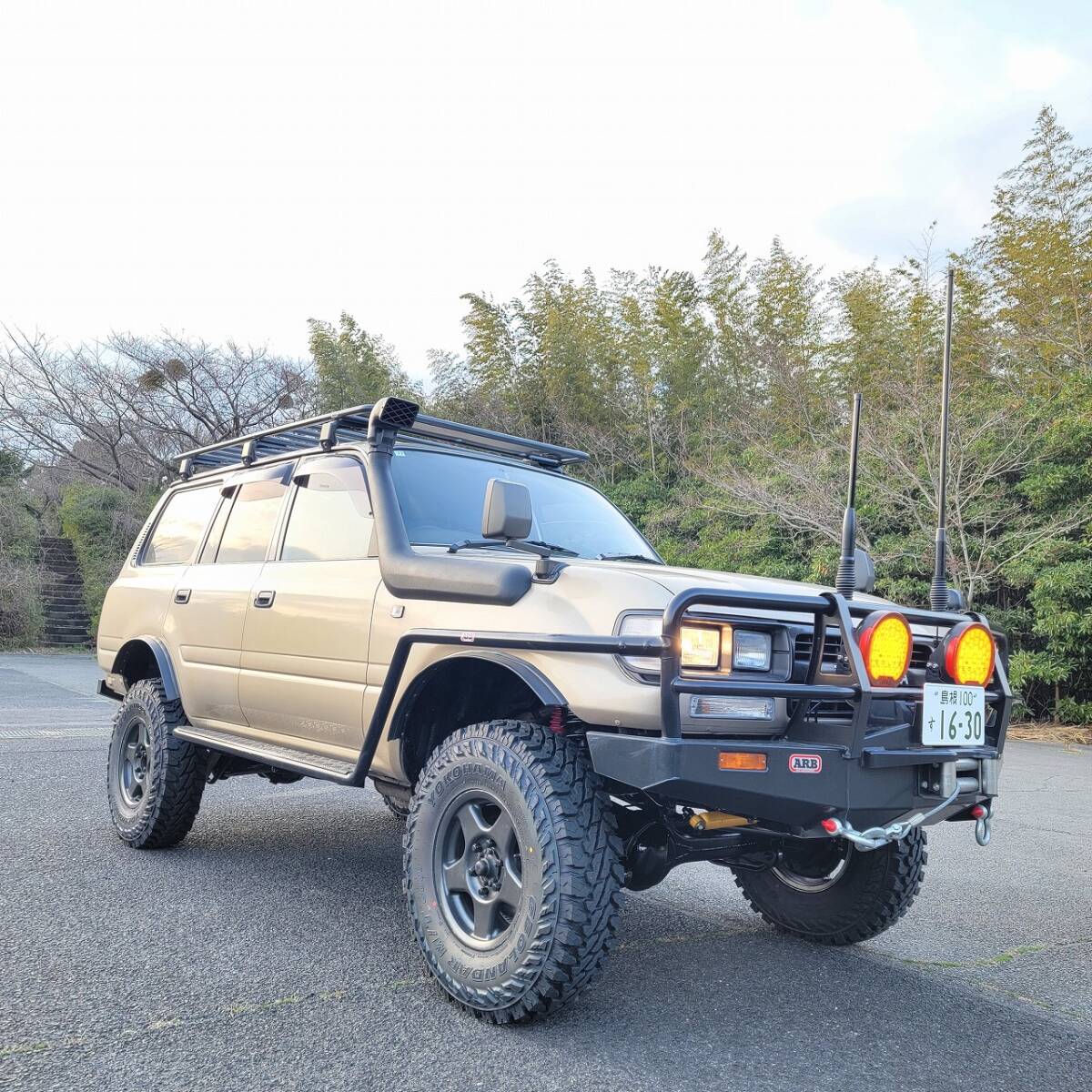 実動 車検付き ランクル 80GX 平成6年式 1994年式 ランドクルーザー バン 観音開き HZJ81V 1HZ 軽油 420cc AT車 ARB WARN BRADLEY 即納可能の画像2