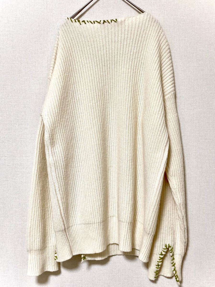 マルニ marni ウール ダメージ ニット セーター メンズ スリット マルニ marni ウール ダメージ ニット セーター メンズ スリット