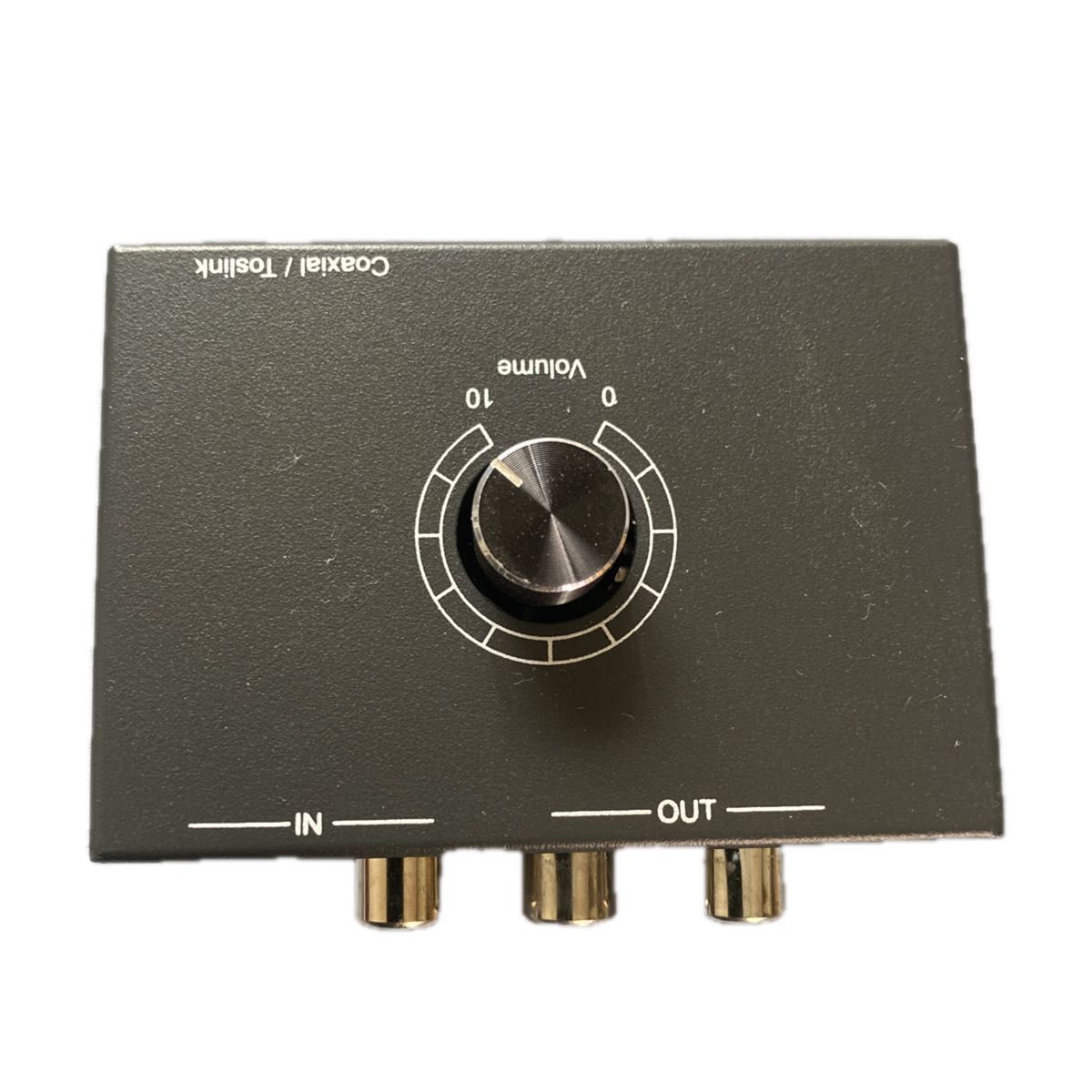 192kHz DACデジタル(光デジタル&同軸)→アナログ(RCA)コンバーター ヘッドホン出力、音量調整、光/同軸切替スイッチ