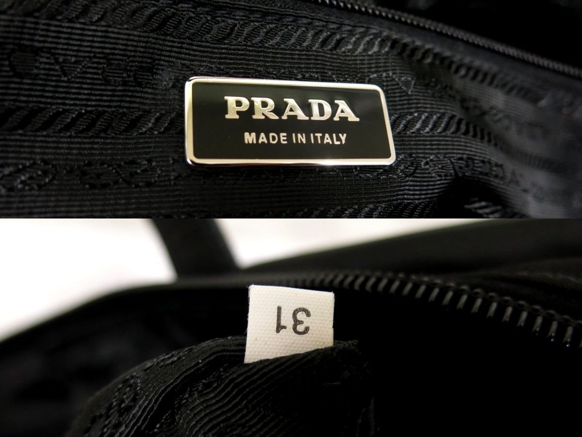 ●超美品●PRADA プラダ●メンズ●ポコノ ナイロン サフィアーノ レザー 本革●2way ブリーフケース●黒●SV金具●A4 書類 かばん●Js44906_画像8