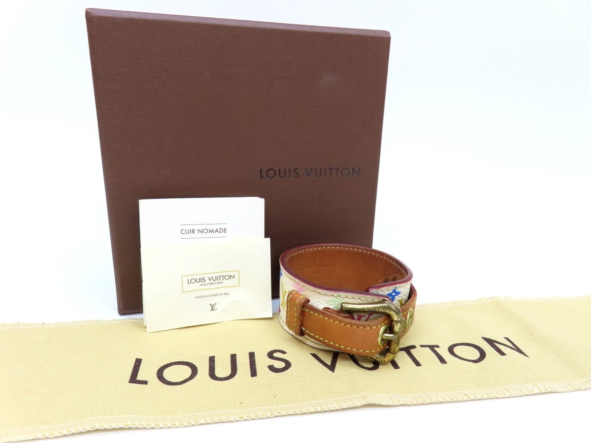 美品◆LOUIS VUITTON ルイ・ヴィトン◆モノグラム マルチカラー ブラスレ テダフォース◆PVC レザー 本革◆バングル◆ブロン G金具◆A4230_画像2