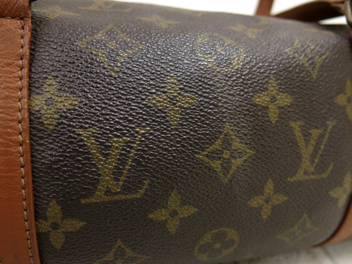 ◆美品◆LOUIS VUITTON ルイ・ヴィトン◆モノグラム パピヨン◆PVC レザー 本革◆ハンド バッグ◆茶系 ゴールド金具◆ヴィンテージ◆A4214_画像8