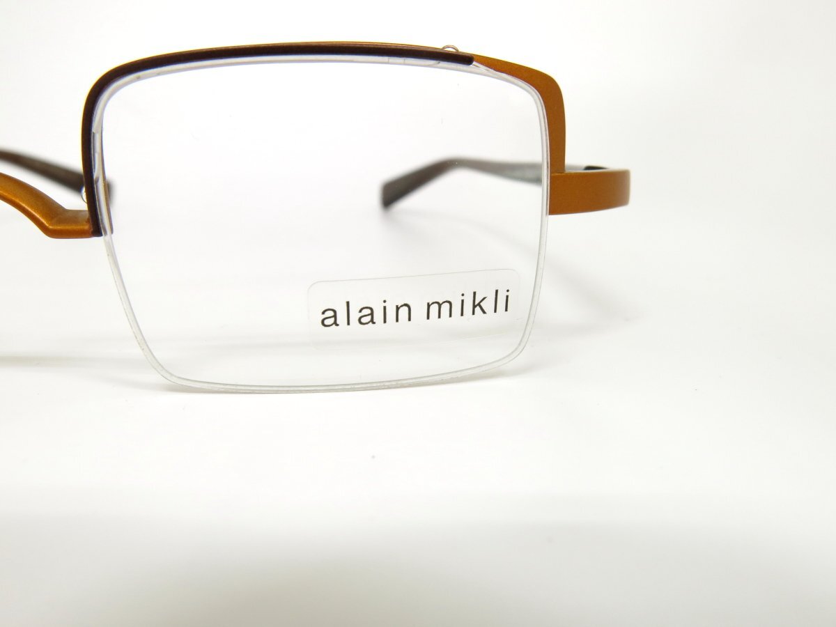 ◆超美品◆新品同様◆alain mikli アランミクリ◆メガネ 眼鏡◆コッパー ブラウン◆A0503-07◆スクエア◆フランス製◆A4281_画像6