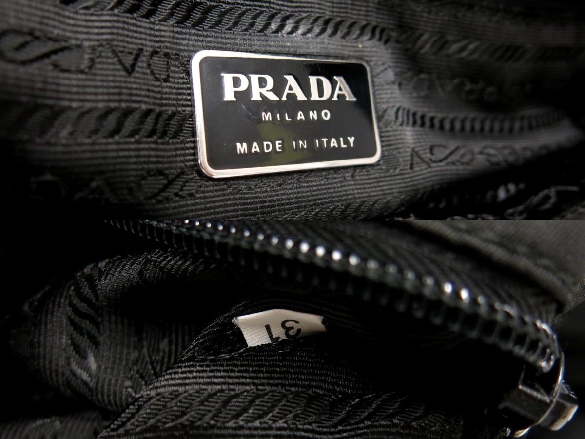 ●超美品●PRADA プラダ●三角ロゴプレート●ポコノ ナイロン●トート バッグ●黒●SV金具●イタリア製●肩掛け●B5 書類 かばん●Js45193_画像7