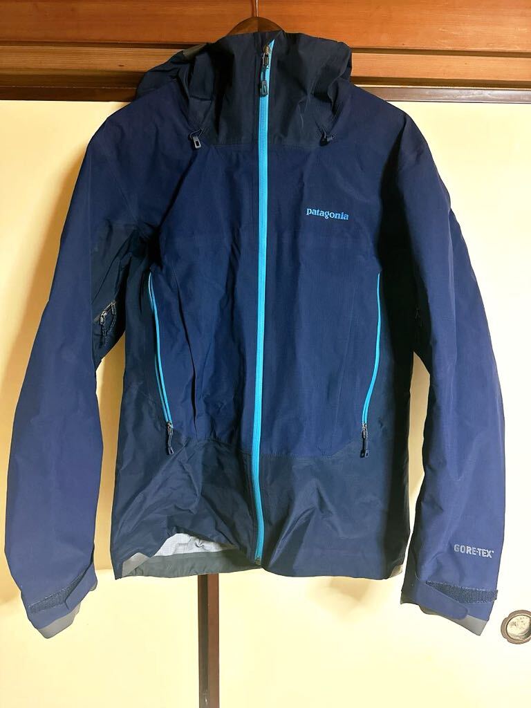 定価7.5万+税 極美品 PATAGONIA パタゴニア スーパーアルパインジャケット サイズM ネイビー GORE-TEX ゴアテックス 2016年 アウトドア_画像1