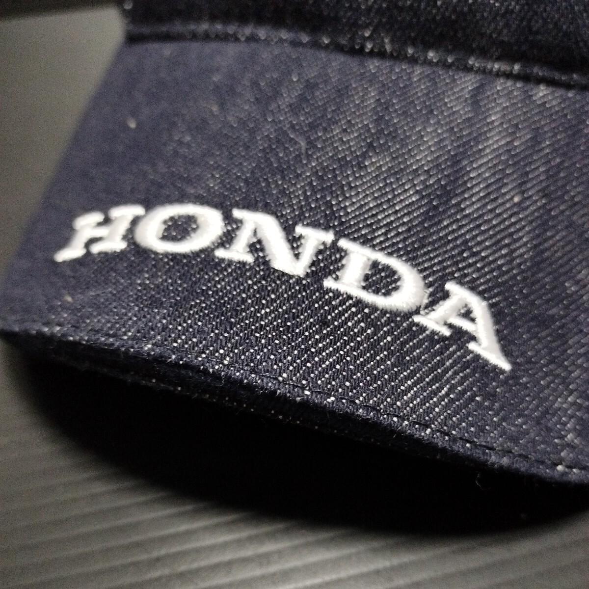 ● GAS HONDA「HRC　キャップ」刺繍 帽子　デニム　ホンダ_画像2