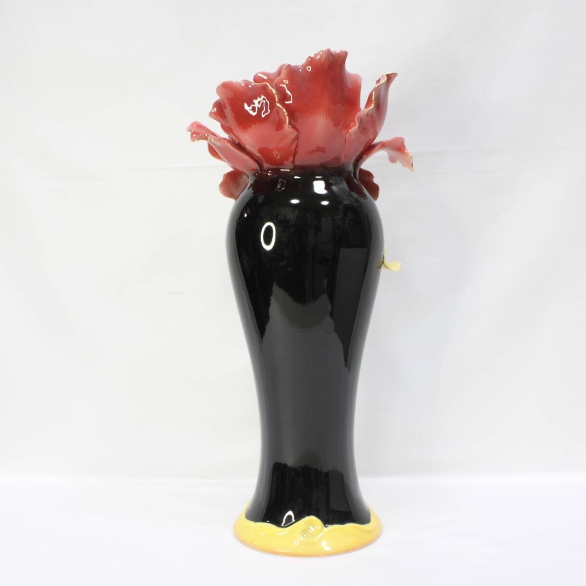美品 FRANZ フランツ Peony ピオニー フラワーベース 高さ：41cm 花瓶 花器 インテリア 置物（管理ID：530）_画像2