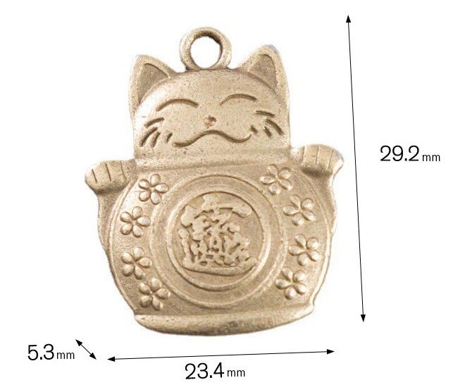 2個新品送料無料・招き猫キーホルダー・開運グッズ・まねきねこ・お金金運アップ・金運・風水・縁起・アンティーク調おしゃれかわいいネコ