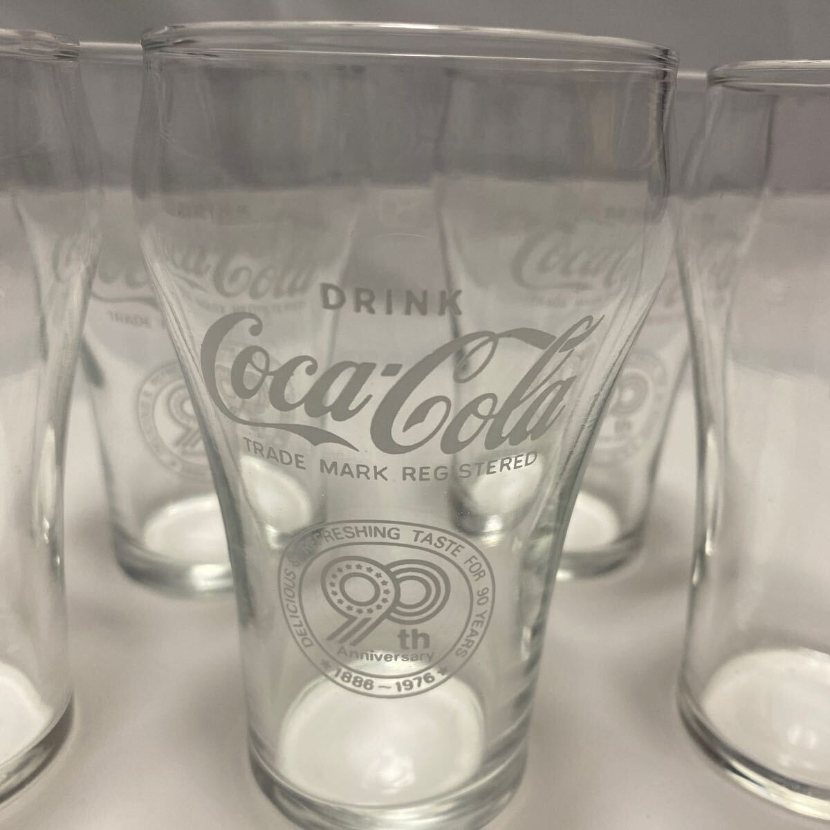  прекрасный товар retro Coca * Cola gla лопата 5 шт совместно 90 anniversary commemoration стеклянный товар 