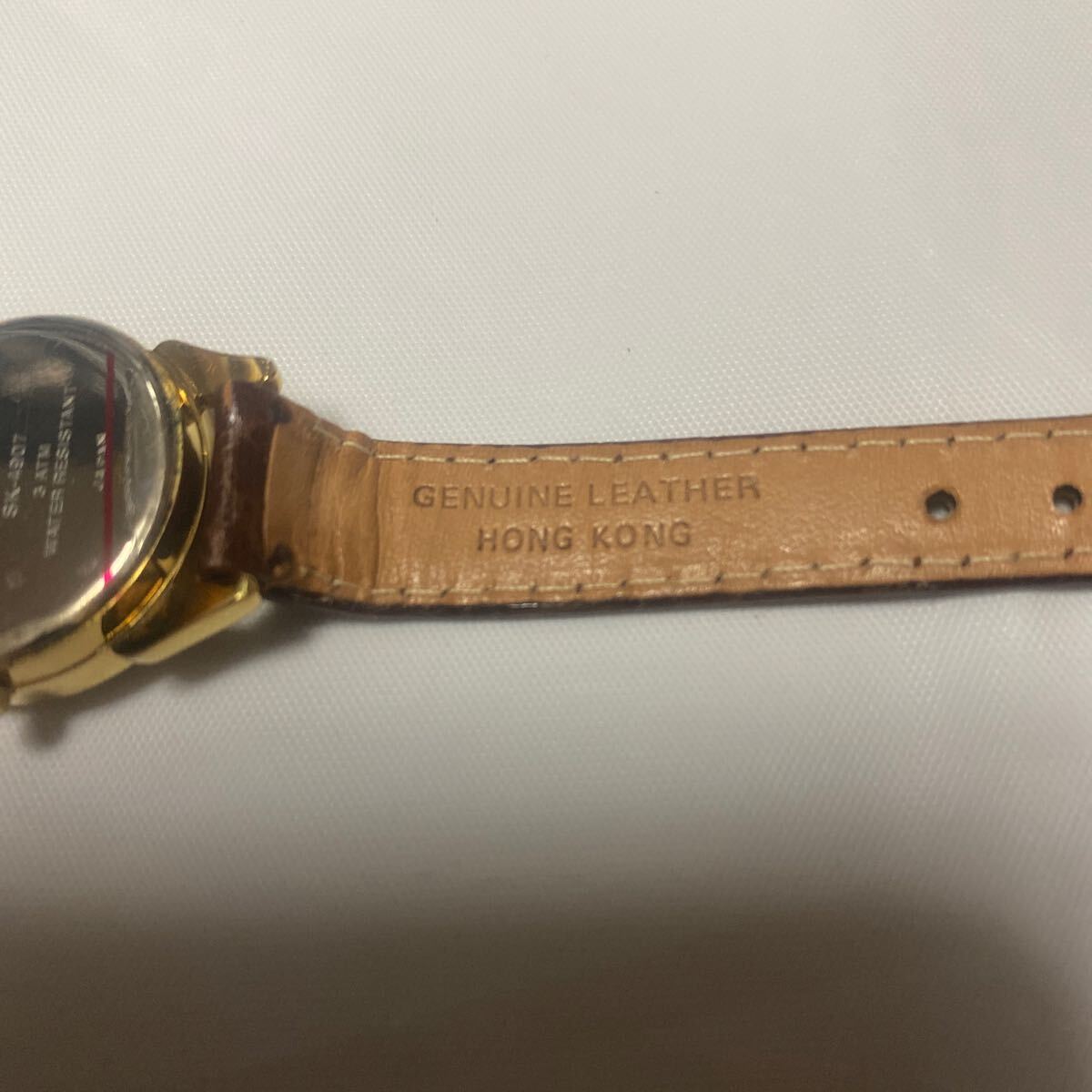 動作未確認 Fossil SK 4907 Skeleton Dial Ladies Wrist Watch Gold Tone Works レトロ 腕時計の画像6