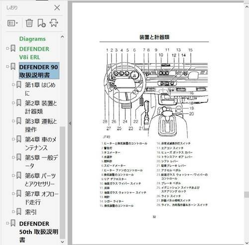  Defender Japanese edition service book owner's manual DEFENDER Land Rover te fender 