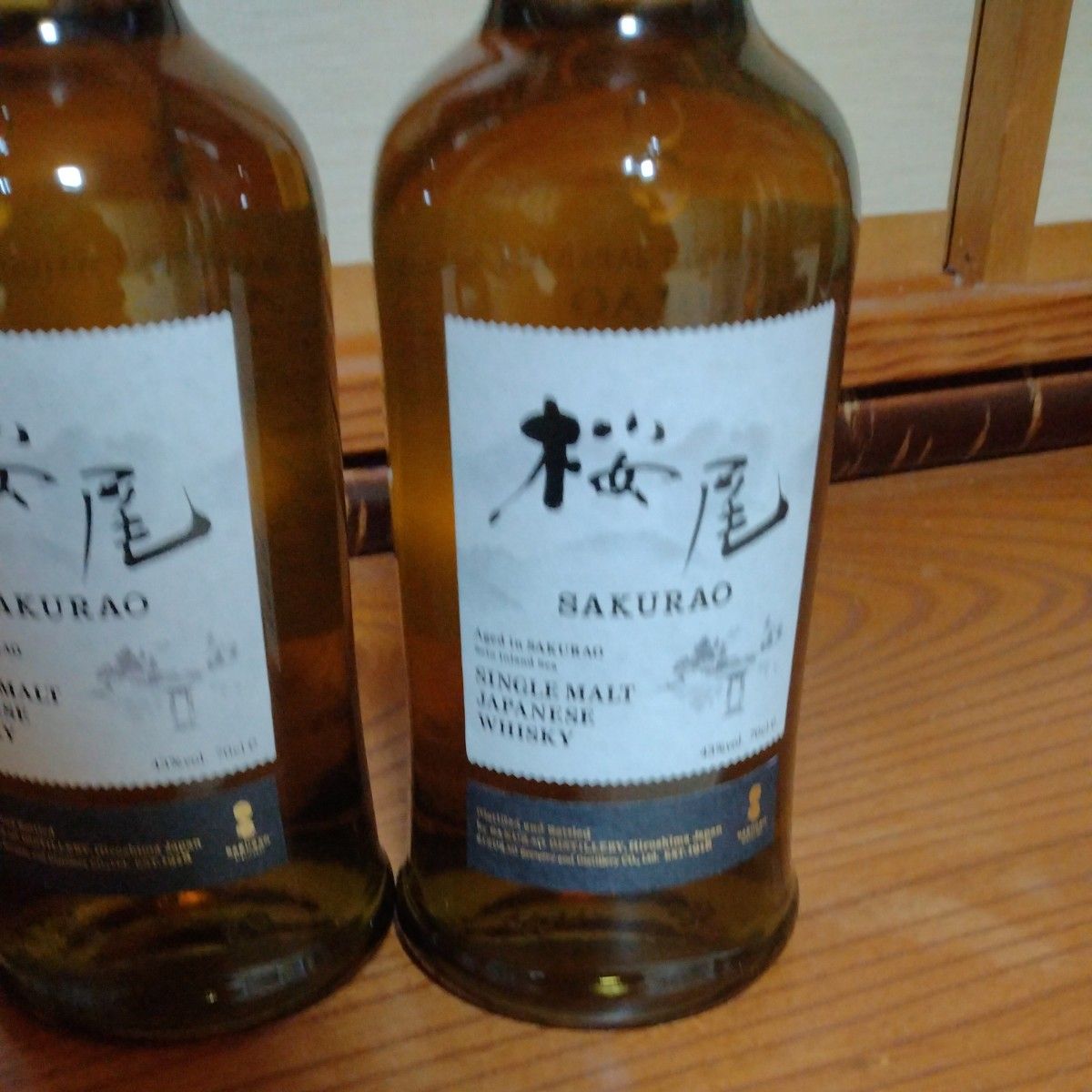 桜尾 シングルモルト SAKURAO ウイスキー シングルモルトウイスキー ジャパニーズウイスキー　2本