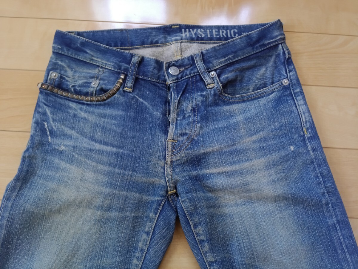 HYSTERIC GLAMOUR ストレッチ　スキニーデニムパンツ ヒステリックグラマー　HG スキニーデニム　W28 L32 ストレッチデニム　 インディゴ