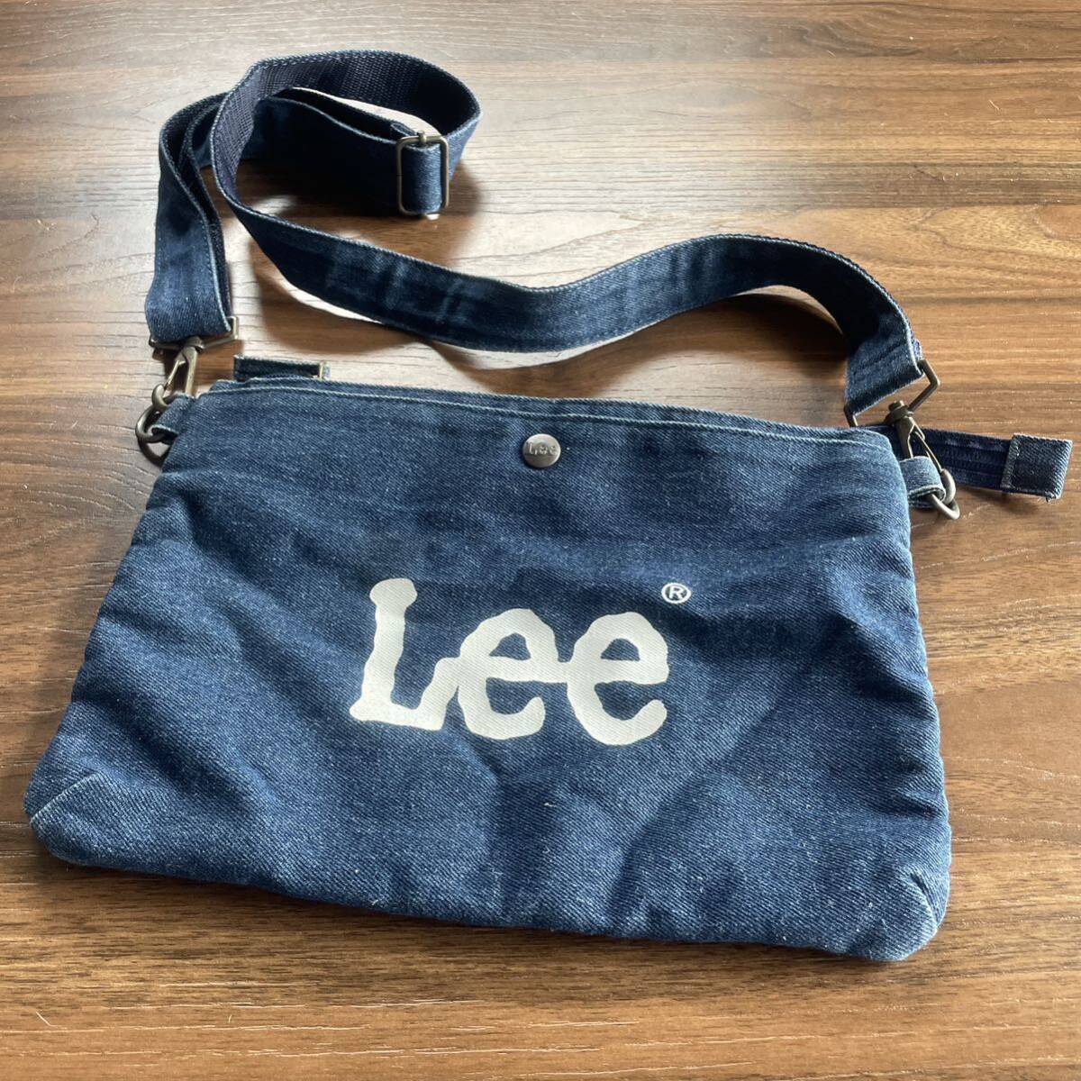  Lee shoulder bag Denim cloth pouch sakoshu