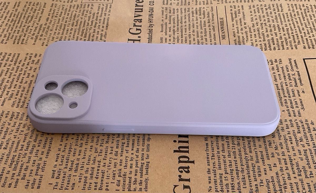 【新品未使用】iPhone14 ケース　スマホケース　 シリコンケース　ラベンダー　紫　パープル　薄型