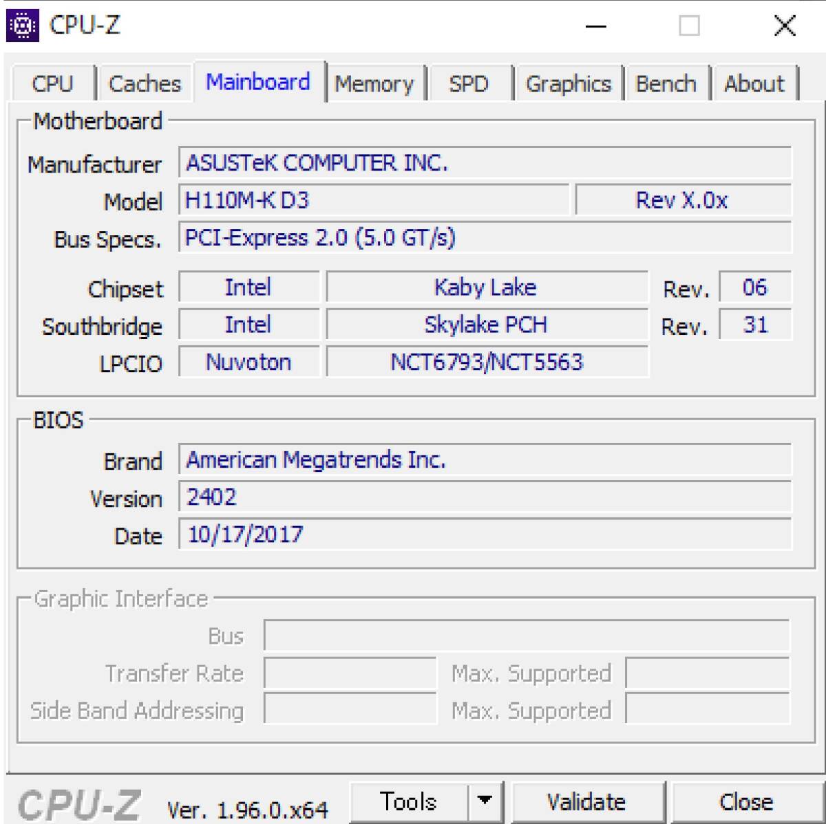 ASUS H110M-K D3 LGA1151 MicroATX Windows10 Home認証 CPU,メモリ付属 中古動作品_画像7
