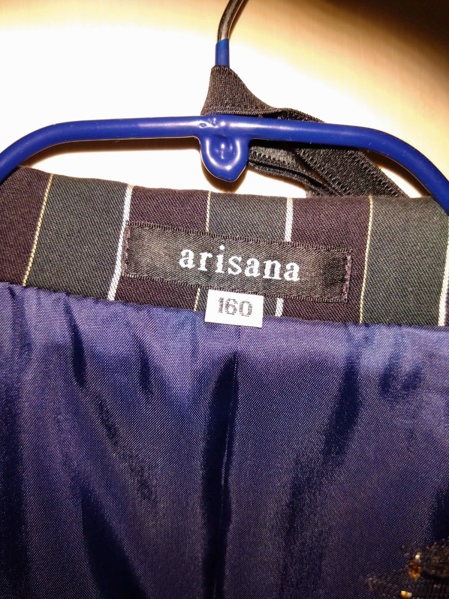 美品 160 アリサナ arisana 女の子 卒業式スーツ 細身セットアップ
