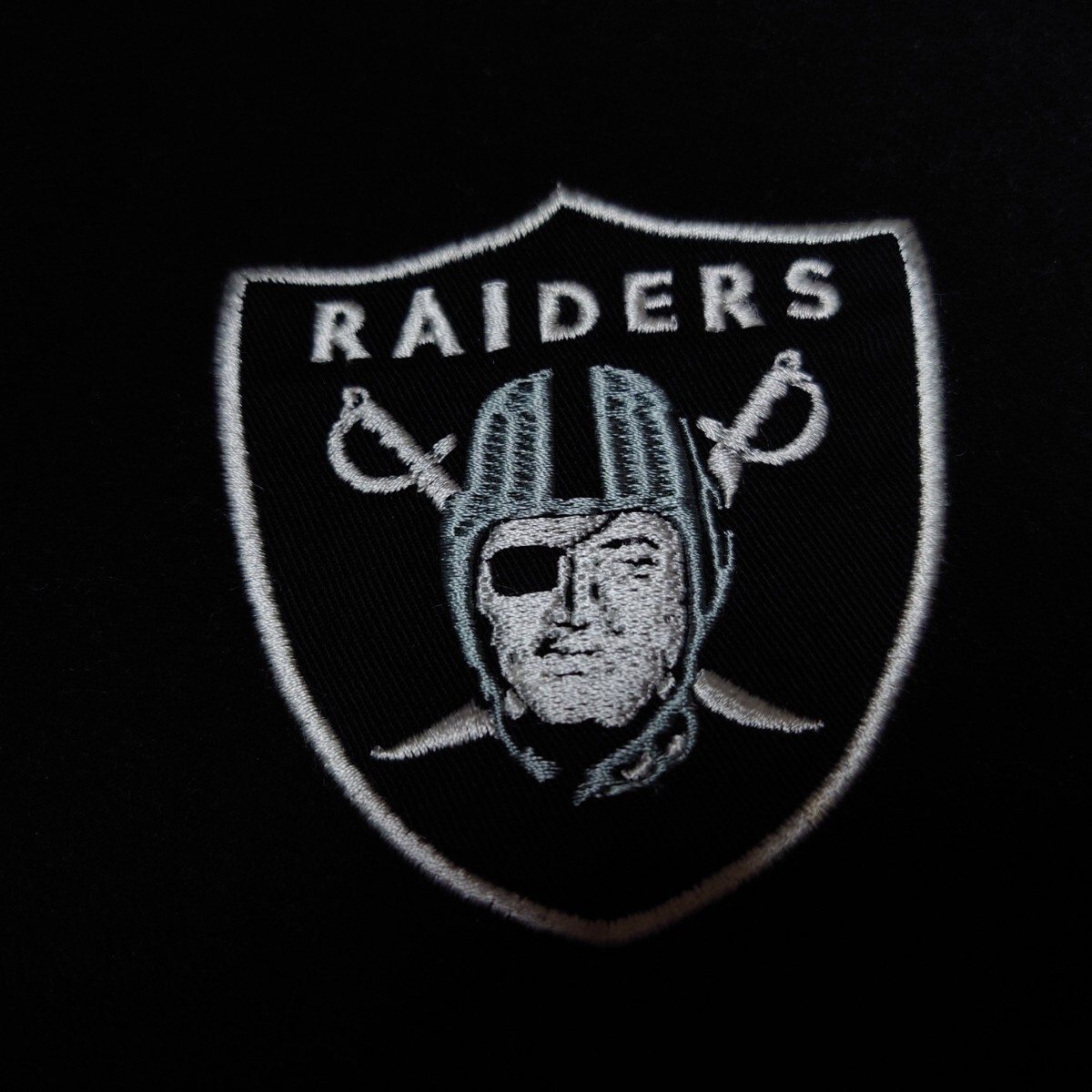 NFL RAIDERS　ロゴ刺繍袖レザースタジャン　レイダース_画像4