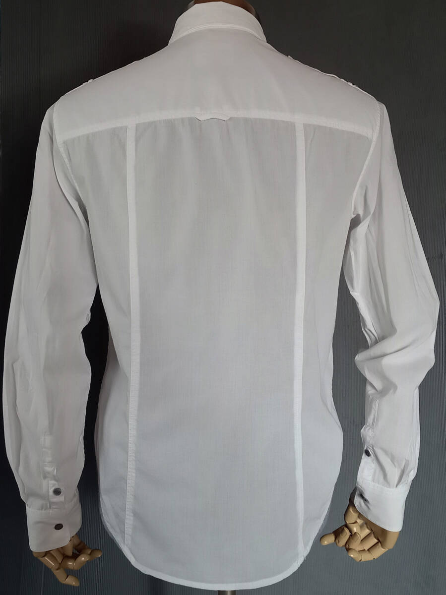 国内正規品 エンポリオアルマーニジーンズの薄手長袖シャツM 白色_画像3