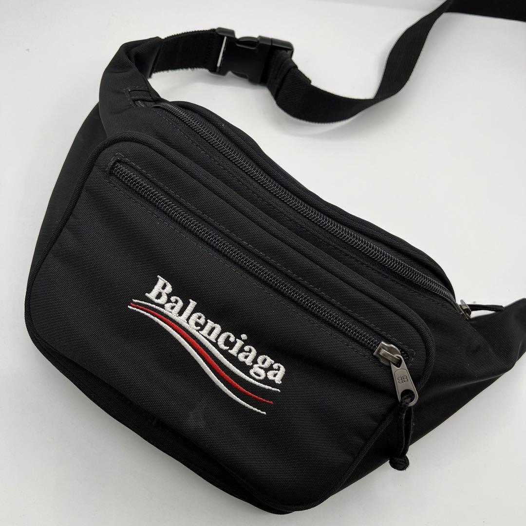 1円～【入手困難】BALENCIAGA バレンシアガ ボディバッグ ウエストポーチ エクスプローラー ベルトパック 黒 ブラック メンズ レディース_画像1