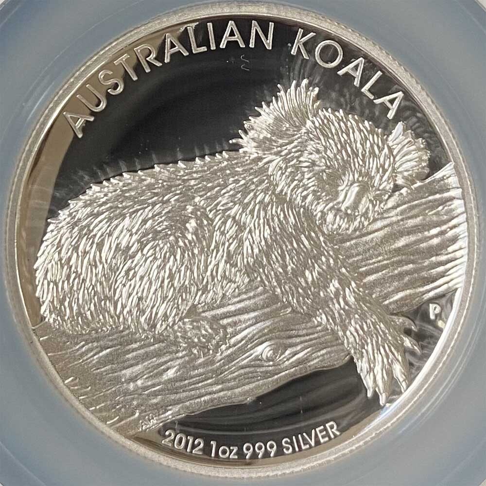 2012 オーストラリア ハイレリーフ コアラ 1豪ドル 銀貨 1オンス プルーフ NGC PF70 UC 最高鑑定 完全未使用品_画像3