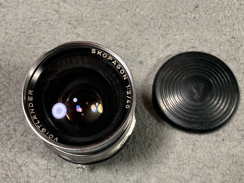 珍品 Voigtlander SKOPAGON 40mm F2 デッケルマウント DKL Nikon Fマウントアダプター付きの画像1