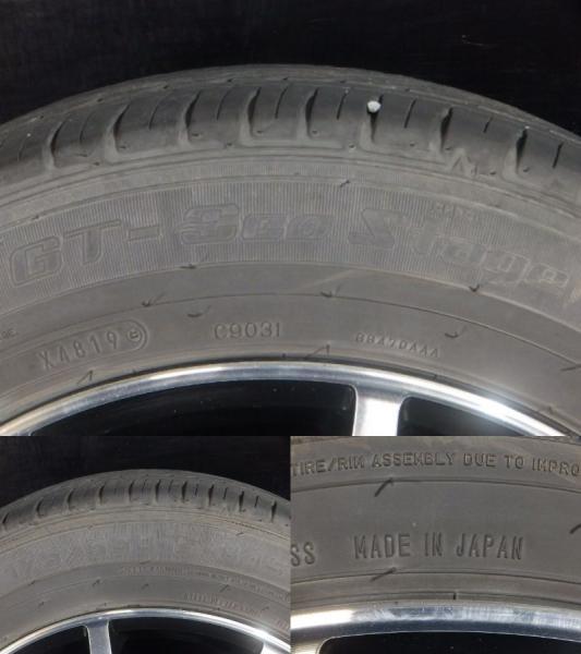 中古セット 175/65R15 グッドイヤー GT Eco Stage TRG BP5 6.0J-15 4H 100 +43 夏組 ホイールSET 国産 アクア ヴィッツ スイフト 白河_画像10