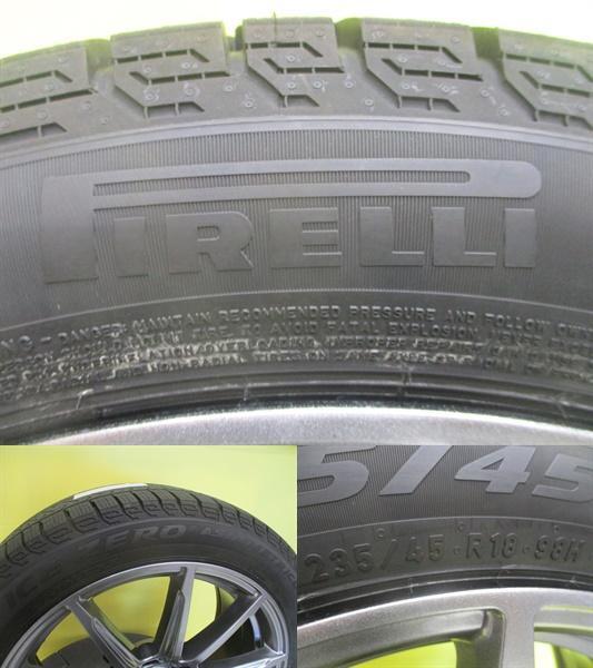 GS マークX カムリ 中古タイヤ 中古アルミ 235/45R18 ピレリ アイスゼロ アシンメトリコ 2023年製 シュナイダー 8.0J 18 5/114.3 +45_画像2