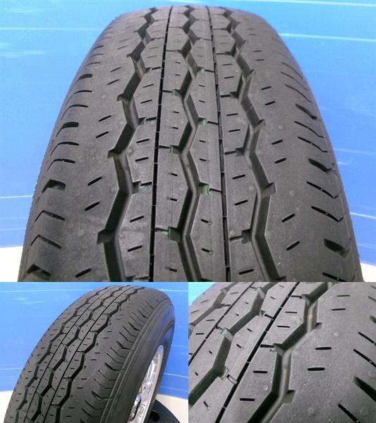 ハイエース 新車外し 中古 夏タイヤ ブリヂストン 195/80R15 107/105N LT 新品 社外アルミ 15インチ 商用バン 貨物 8PR 岡崎_画像7