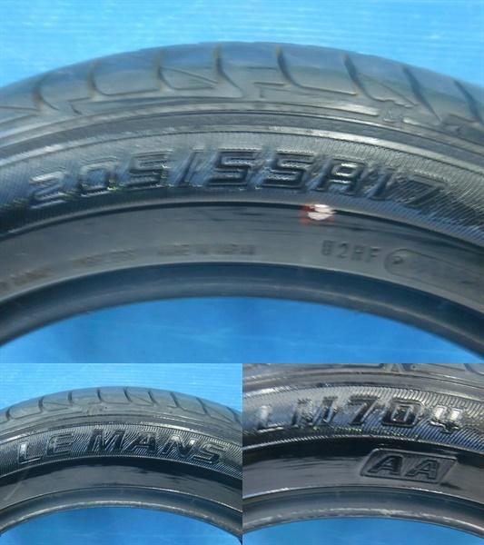 ★福島いわき★ ● 中古1本夏タイヤ ダンロップ ルマンLM704 205/55R17 91V 2016年製 ステップワゴン キックス 他_画像2