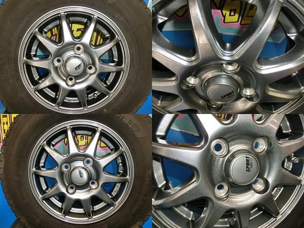 送料無料 中古 スタッドレス ヨコハマタイヤ アイスガード iG91 145/80R12 80/78N LT ホイール 4本 ミニキャブバン_画像7