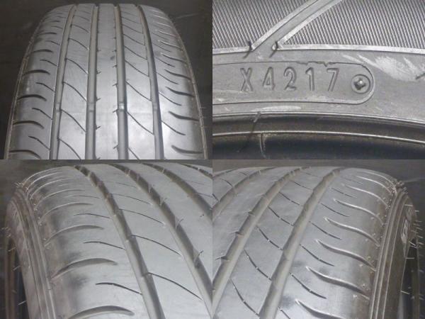 溝有 中古 タイヤ 225/45R18 91W ダンロップ SP SPORT MAXX 050 新品アルミ VENES FS01 7.0J-18 5H 114.3 +48 4本 サマー セット 白河_画像4