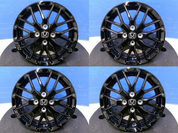 中古アルミ 新品タイヤ ダンロップ EC204 165/55R15 + N-BOX カスタム 純正 STYLE+BLACK 15インチ 4.5J +45 4H100 岡崎_画像2