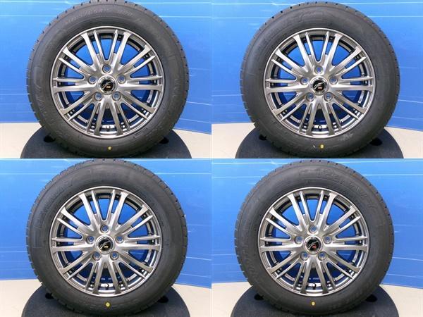 中古アルミ 新品冬タイヤ グッドイヤー アイスナビ7 185/65R15 + ウェッズ ファング 15インチ 6J+53 5H114.3 スタッドレス 岡崎_画像2