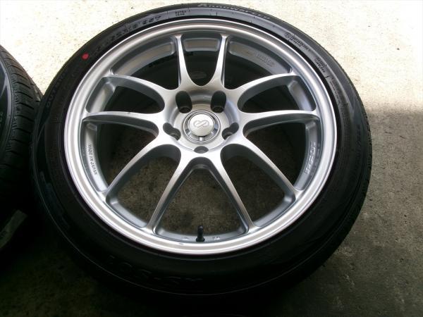 ◆エンケイPF01◆8J×18インチ +45 5H114.3◆2023年製新品夏タイヤ付◆アロースピードAS-S01 225/45R18インチ◆クラウンレヴォーグ等_画像4