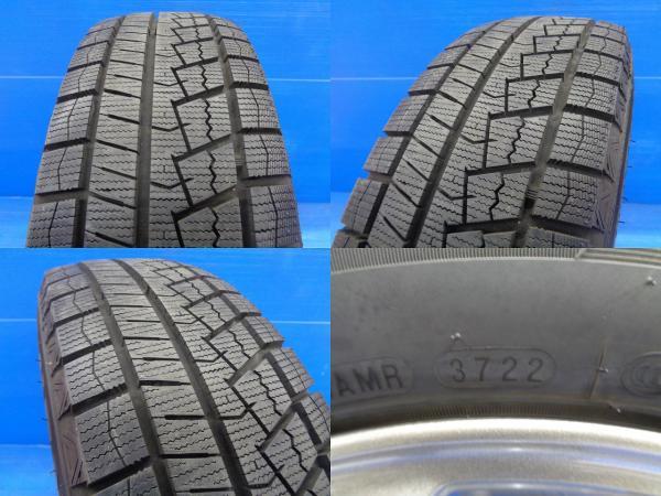 中古 ホイールセット バリ山 ネクセン WINGUARD ice2 185/70R14 ブリヂストン エコフォルム 14インチ 5.5J+38 4H100 ノート アクシオ_画像5