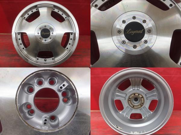 新品 夏タイヤ 中古 ホイール セット ピレリ CINTURATO P6 215/55R17 レイヤード ディッシュ 17インチ 7J +48 4H-5H114.3 エスティマ_画像6