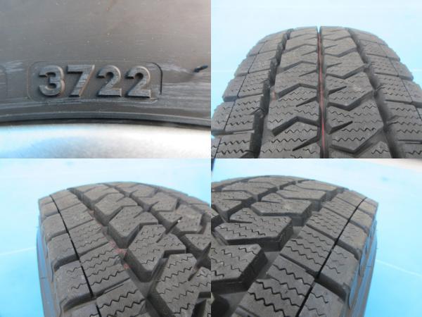 ブリヂストン 195/80R15 107/105N LT ブリザック VL10 2022年製 中古 キャラバン 純正 スチール ホイール 4本 高槻の画像7