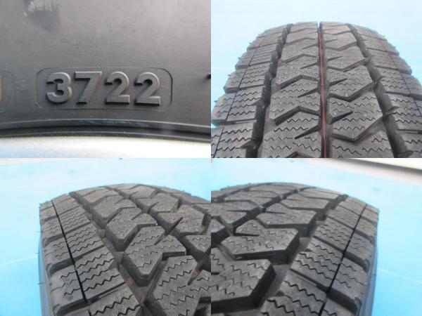 ブリヂストン 195/80R15 107/105N LT ブリザック VL10 2022年製 中古 キャラバン 純正 スチール ホイール 4本 高槻の画像9