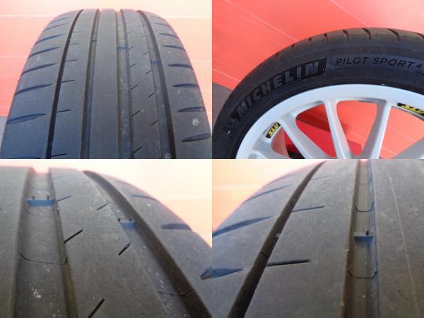 送料無料 225/45R18 ミシュラン パイロットスポーツ4 ストリートラリー 18インチ 7.5J +48 5H120 中古 サマータイヤ ホイール 伊勢の画像3