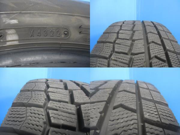 4本 バリ山!! 2022年製 中古 スタッドレス タイヤ ダンロップ WINTERMAXX WM02 195/65R15 91Q ノア ヴォクシー プリウスなどに_画像2