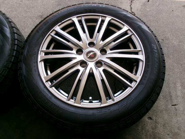 ◆2019年製中古スタッドレス付◆ファング + ピレリアイスアシンメトリコ 215/55R17インチ◆オデッセイヴェゼルCX-3エスティマなど_画像2