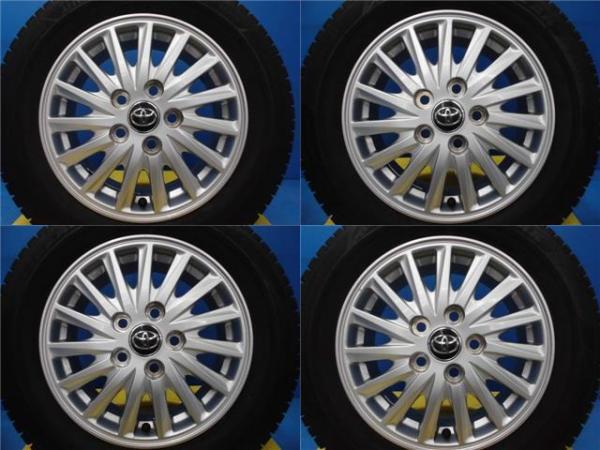 中古 ４本 冬タイヤ 195/65R15 アルミ付き ノア ヴォクシー エスクァイア 80系 15インチ トヨタ純正 5H114.3 ブリヂストン ブリザックVRX3_画像2