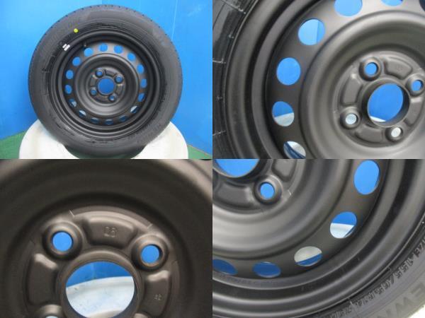 4本 新品 タイヤ 2024年製 ブリヂストン NEWNO 155/65R14 鉄 スチールホイール 14インチ 4.5J +46 100 4H デイズ ルークス eKクロス_画像2