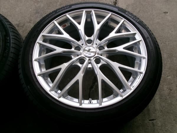 ◆中古夏タイヤホイール4本セット◆レオニス + ピレリチントゥラートロッソ 215/45R18インチ◆ノアヴォクシーステップワゴンなどの画像4