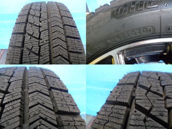 送料無料 155/65R14 ブリヂストン VRX バルミナ 14インチ 4.5J +45 4H100 中古 スタッドレス ホイール N-BOX サクラ タント 伊勢_画像9