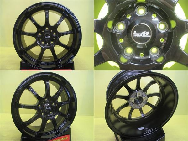 スイフトスポーツ 新品輸入タイヤ 中古アルミ 195/45R17 2023年製 ブラック アルミホイール 7.5J 5/114.3 +50_画像7